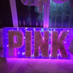 Pink Display Sign from Victoria’s Secret store